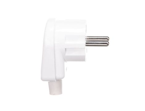 Wtyczka kątowa W 10 Unischuko 16A 2P+Z biała 31-12201.01\P01