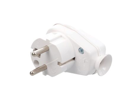 Wtyczka kątowa AWA-Ł z wyłącznikiem 16A 2P+Z biała 1131-231-000-180\P01