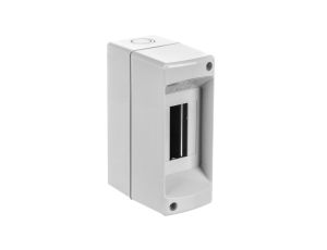 Rozdzielnica modułowa 1x2 natynkowa bez drzwi seria 610 IP40 50x130x85 szara EC61002 /opak. 50/