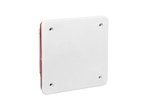 Puszka podtynkowa z pokrywą seria 350 92x92x45 czerwony-biały EC350C1