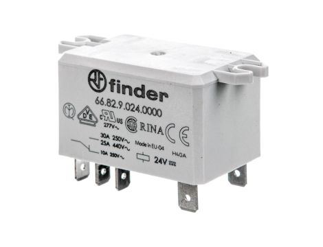 Przekaźnik przemysłowy 2Z 30A 24V DC, na panel, Faston 250 66.82.9.024.0000