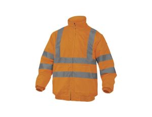 Bluza ostrzegawcza z odpinanymi rękawami z poliestru Oxford powlekanego PU kolor pomarańczowy fluo rozmiar XXL CORP RENHVORXX