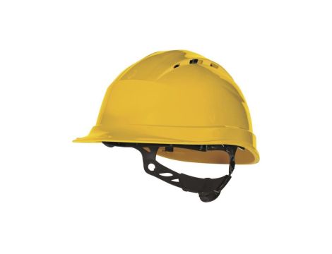 Hełm ochronny budowlany wentylowany z polipropylenu obwód głowy od 53 do 63 cm kolor żółty rozmiar REGULOWANY TETE QUARUP4JA