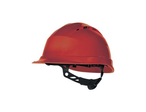 Hełm ochronny budowlany wentylowany z polipropylenu obwód głowy od 53 do 63 cm kolor czerwony rozmiar REGULOWANY TETE QUARUP4RO