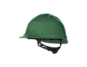 Hełm ochronny budowlany wentylowany z polipropylenu obwód głowy od 53 do 63 cm kolor zielony rozmiar REGULOWANY TETE QUARUP4VE