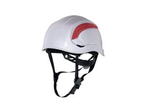 Hełm ochronny z ABS w stylu górskim wentylowany z regulacją od 53 cm do 63 cm biały fluo rozmiar REGULOWANY TETE GRAWIBCFL