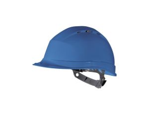Hełm budowlany z polipropylenu wentylowany z regulacją płynną obwód głowy od 53cm do 63cm niebieski REGULOWANY TETE QUAR1BL