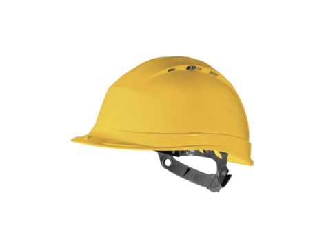 Hełm budowlany z polipropylenu wentylowany z regulacją płynną obwód głowy od 53 do 63 cm żółty rozmiar REGULOWANY TETE QUAR1JA