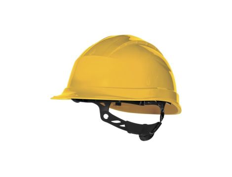 Hełm budowlany z polipropylenu z regulacją obwódu głowy od 53 do 63 cm kolor żółty rozmiar REGULOWANY TETE QUARUP3JA