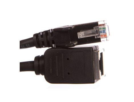 Przedłużacz kabla krosowego F/UTP kat.5e czarny 1m 91886