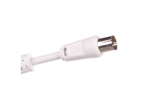 Przewód antenowy IEC 2,5m biały 50724