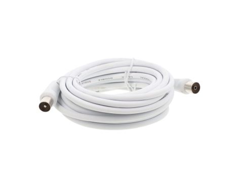 Przewód antenowy IEC 5m biały 11512