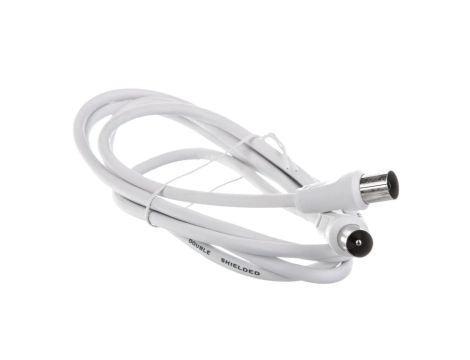 Przewód antenowy IEC 1,5m biały 11510