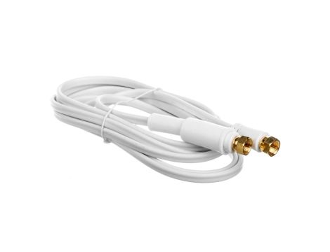 Przewód antenowy satelitarny płaski F 2,5m biały 67288