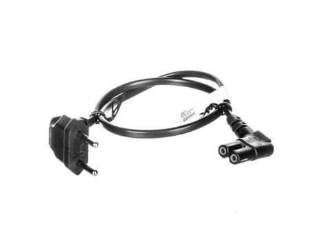 Kabel zasilający kątowy EURO (radiowy) CEE 7/16 - IEC 320 C7 0,5m 56588