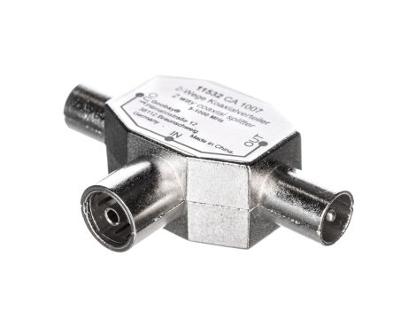 Rozdzielacz sygnału TV splitter 1x IEC żeński / 2x IEC męski 11532