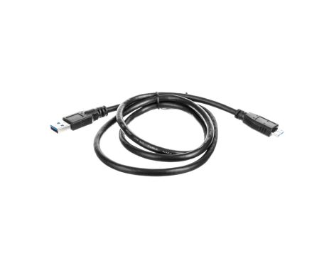 Kabel połączeniowy USB 3.0 Typ USB A/microUSB B, M/M czarny 1m AK-300116-010-S