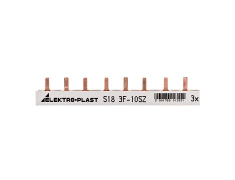 Szyna prądowa typu PIN 3P 10mm2 63A 18 pinów IZS10/3F/18 45.228