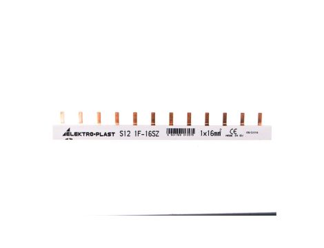 Szyna prądowa typu PIN 1P 16mm2 100A 12 pinów IZS16/1F/12 45.236