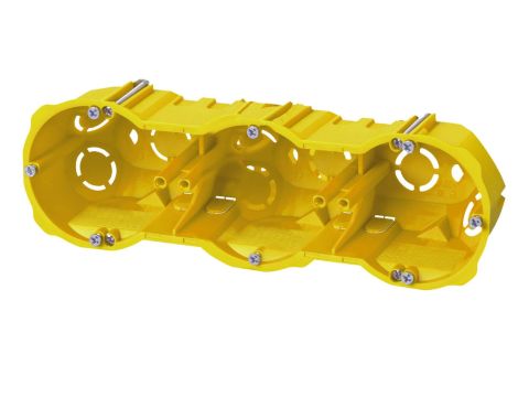 Puszka podtynkowa PK-3x60 k/g głeboka bezhalogenowa samogasnąca IP20 żółta RAL 1021 0287-00N