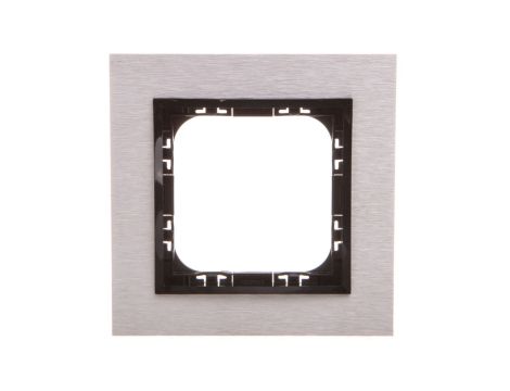 IMPRESJA Ramka pojedyncza szczotkowane aluminium R-1YAC/62/25