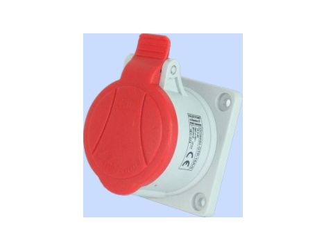 Gniazdo tablicowe proste 16A 5P czerwone IP54 GTP 16/5 921830
