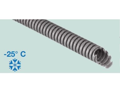 Rura karbowana 750N Mrozoodporna -25C szara PVC fi 25 /50m/ ECTC1825