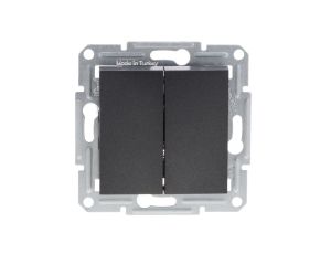 ASFORA Łącznik świecznikowy (z. śrub) bez ramki antracyt EPH0300371