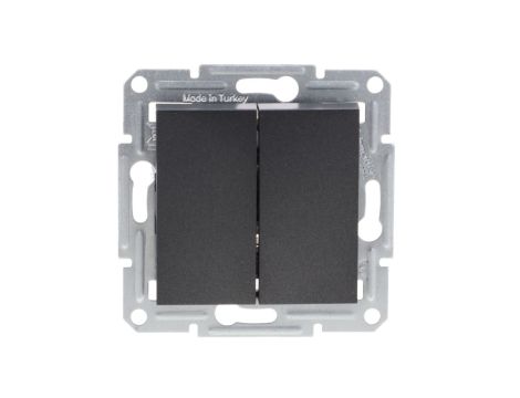 ASFORA Łącznik świecznikowy (z. śrub) bez ramki antracyt EPH0300371