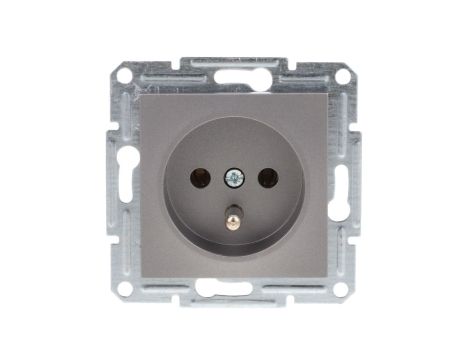 Gniazdo 2P+PE bez ramki, stalowe EPH2800162