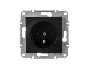 Asfora Gniazdo 2P+PE bez ramki antracytowe EPH2800171