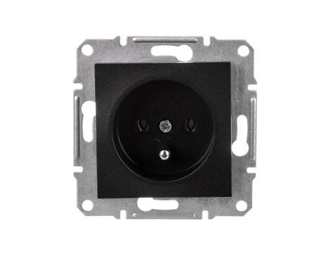 Asfora Gniazdo 2P+PE bez ramki antracytowe EPH2800171