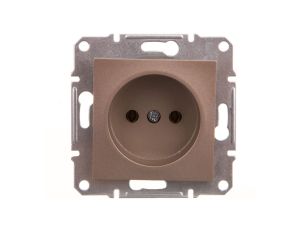 ASFORA Gniazdo pojedyncze 2P bez ramki brąz EPH3000169