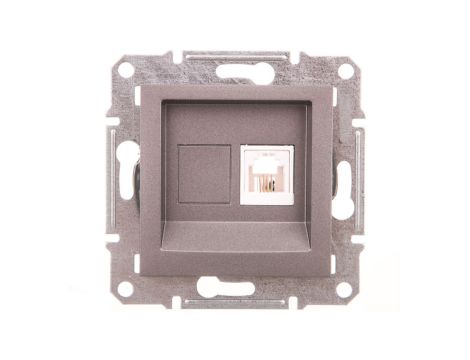 ASFORA Gniazdo telefoniczne bez ramki stal EPH4100162