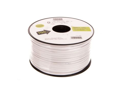 Przewód głośnikowy CU 2x0,5 OFC biały 15101 /100m/