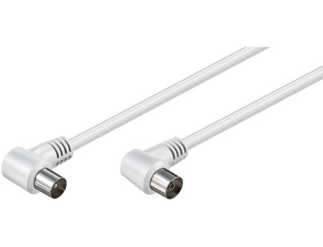 Przewód antenowy kątowy IEC 1,5m biały 11520