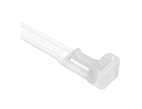 Opaska kablowa otwierana wielokrotnie 250x7,5mm biała BMWB5252E /100szt./