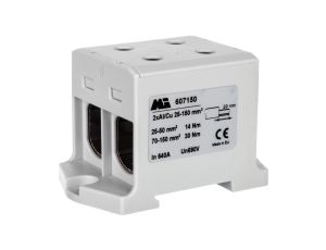 Złączka szynowa 2-torowa 35-150mm2 szara EURO multiOTL 150 2xAl/Cu 607150