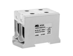 Złączka szynowa 2-torowa 35-240mm2 szara EURO multiOTL 240 2xAl/Cu 607240