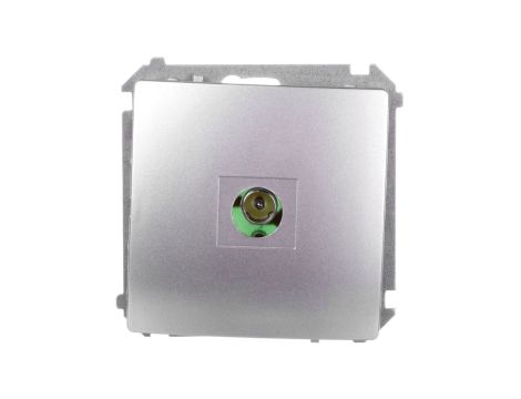 Simon Basic Gniazdo antenowe pojedyncze końcowe srebrny mat BMAK3.01/43