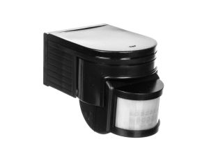 Czujnik ruchu Kanlux SLICK JQ-L-B PIR 1200W IP44 nadbudowywany zasięg do 12m 160st./20st. 3–2000 lx czarny 08391