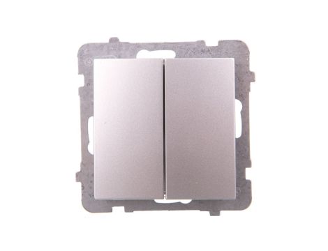 AS Łącznik schodowy podwójny srebro ŁP-10G/m/18