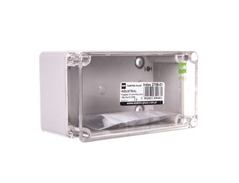 INDUSTRIAL Puszka hermetyczna n/t 135x74x72 IP65 szara 2705-01
