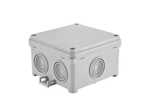 Puszka n/t hermetyczna pusta 88x88x58mm IP54 z dławicą zintegrowaną szara N80x80F 35210002 /36szt./