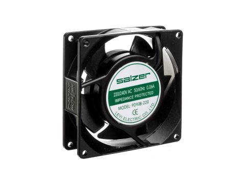 Wentylator łożysko kulkowe 230VAC 0.07A 12W 45.63 m3/h 92x92x25mm przyłącze konektorowe PD9225B-AC230C