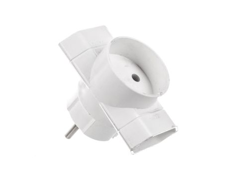 Rogałęźnik wtyczkowy 2xEuro + 1x2P biały R-1
