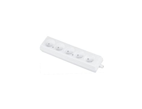Gniazdo przenośne pięciokrotne 16A 2P 250V białe GN-560