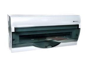 Rozdzielnica modułowa 1x20+2 natynkowa GREEN BOX RN 1/20+2 drzwi transparentne dymne N+PE IP40 2355-01