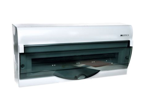 Rozdzielnica modułowa 1x20+2 natynkowa GREEN BOX RN 1/20+2 drzwi transparentne dymne N+PE IP40 2355-01