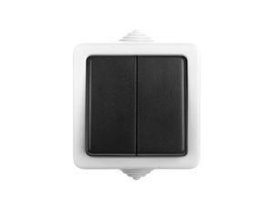 TEKNO Łącznik świecznikowy śrubowy 10AX 250V szary IP54 25351